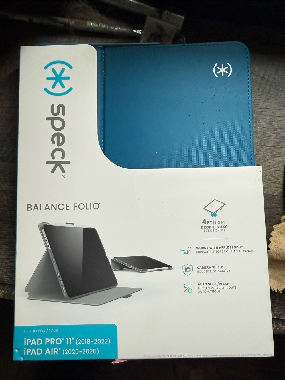 speck Balance Folio Protective Case in Teal Blue for iPad Pro 11"/iPad Air